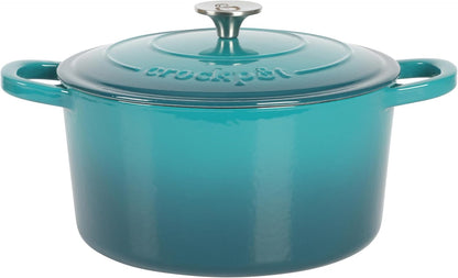 Crock-Pot 3 Quart Enameled Cast Iron Dutch Oven – Aqua Classic S38