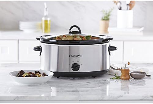 Crock-Pot 7 Quart Oval Manual Slow Cooker – Stainless Steel Daily S17