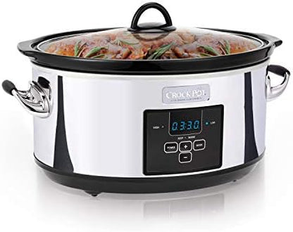 Crock-Pot 7 Quart Programmable Slow Cooker – Polished Platinum Plus S71