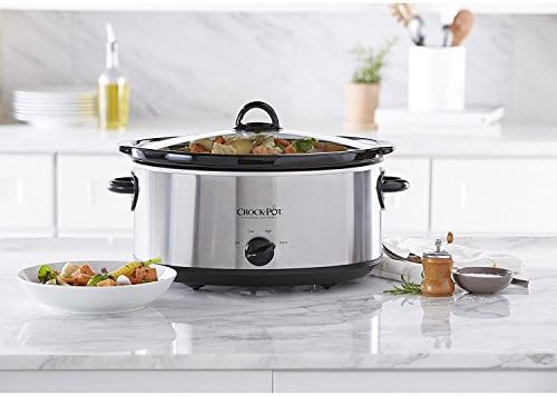 Crock-Pot 7 Quart Oval Manual Slow Cooker – Stainless Steel Daily S17