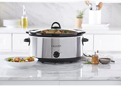 Crock-Pot 7 Quart Oval Manual Slow Cooker – Stainless Steel Daily S17