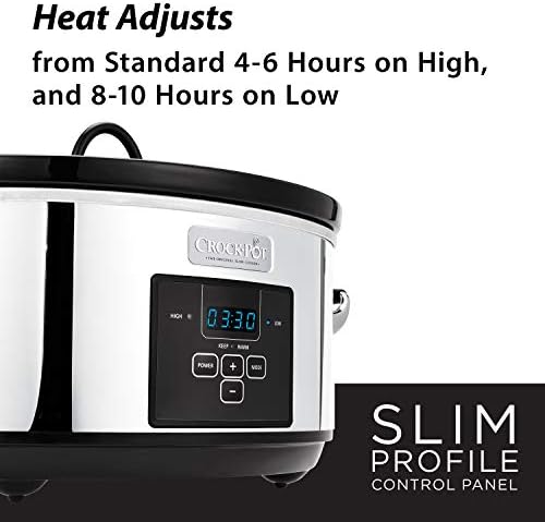 Crock-Pot 7 Quart Programmable Slow Cooker – Polished Platinum Plus S71