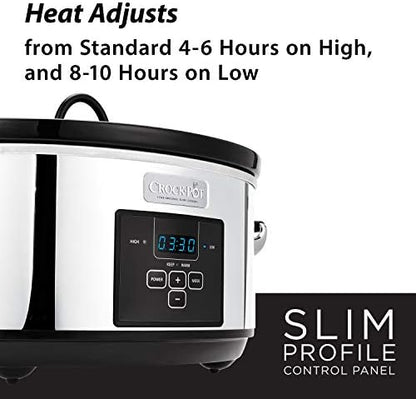 Crock-Pot 7 Quart Programmable Slow Cooker – Polished Platinum Plus S71