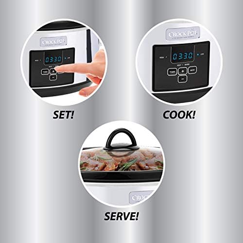 Crock-Pot 7 Quart Programmable Slow Cooker – Polished Platinum Plus S71