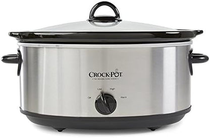 Crock-Pot 7 Quart Oval Manual Slow Cooker – Stainless Steel Daily S17