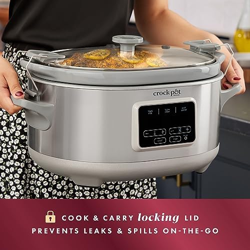 Crock-Pot 7 Quart Programmable Cook & Carry Slow Cooker Reserve S53