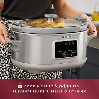 Crock-Pot 7 Quart Programmable Cook & Carry Slow Cooker Reserve S53