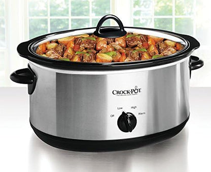 Crock-Pot 7 Quart Oval Manual Slow Cooker – Stainless Steel Daily S17