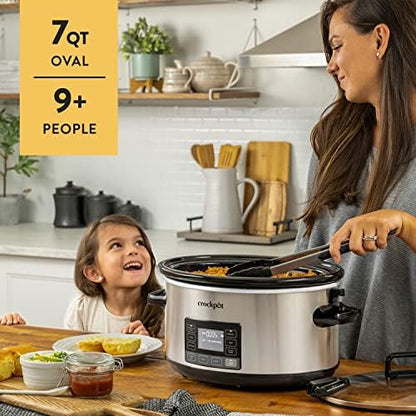 Crock-Pot 7 Quart Portable Programmable Slow Cooker with Timer Original S91