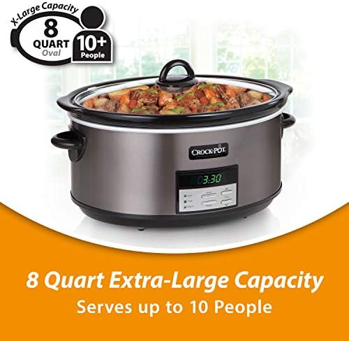 Crock-Pot 8 Quart Programmable Slow Cooker with Auto Warm Prime S58