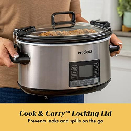 Crock-Pot 7 Quart Portable Programmable Slow Cooker with Timer Original S91