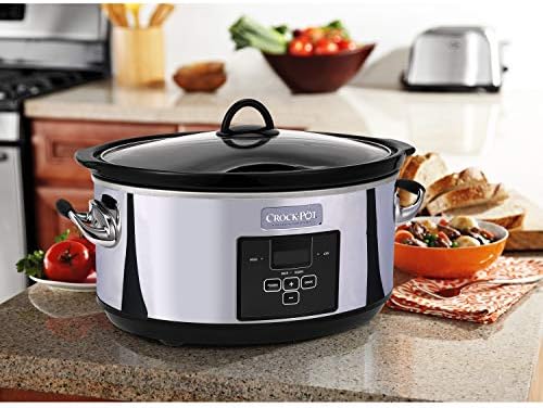Crock-Pot 7 Quart Programmable Slow Cooker – Polished Platinum Plus S71