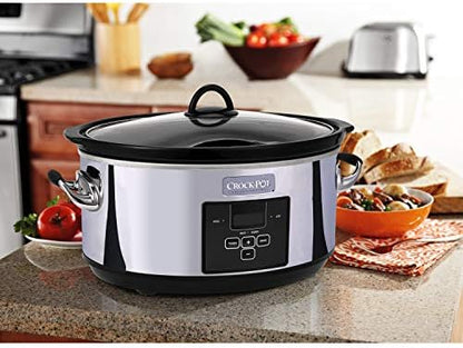 Crock-Pot 7 Quart Programmable Slow Cooker – Polished Platinum Plus S71