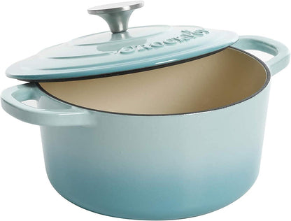Crock-Pot 3 Quart Enameled Cast Iron Dutch Oven – Aqua Classic S38