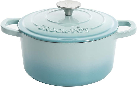 Crock-Pot 3 Quart Enameled Cast Iron Dutch Oven – Aqua Classic S38