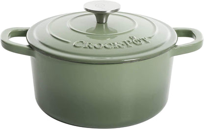 Crock-Pot 3 Quart Enameled Cast Iron Dutch Oven – Aqua Classic S38