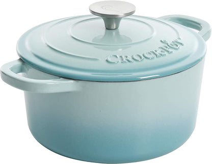 Crock-Pot 3 Quart Enameled Cast Iron Dutch Oven – Aqua Classic S38
